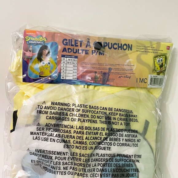 Spongebob Squarepants Hoodie Zip up Hooded Sweatshirt SpongeBob Adult S/M - Picture 6 of 8